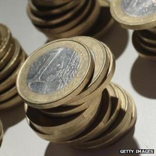 One euro coins