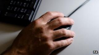 Man using computer