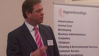 David Hill giving a talk at Guildford College in 2012
