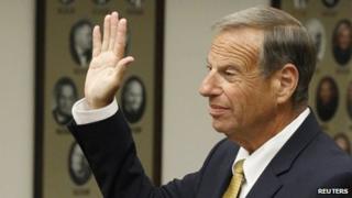 Former San Diego mayor Bob Filner appeared in a California court on 15 October 2013