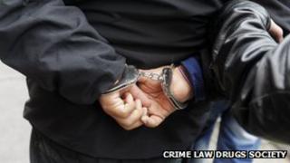 Man being handcuffed