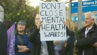 Protesters in Bolton
