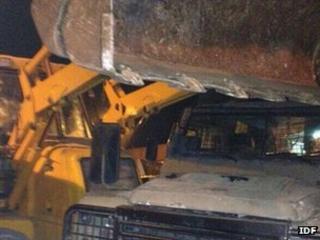 Tractor used in attack on army base (17/10/13)