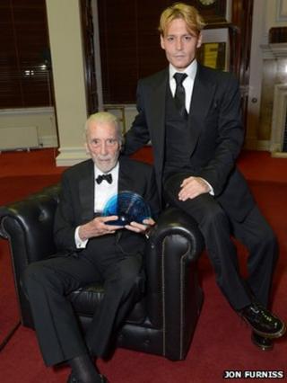 Sir Christopher Lee and Johnny Depp