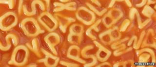 Alphabet pasta shapes