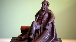 A bronze maquette of the Charles Dickens statue