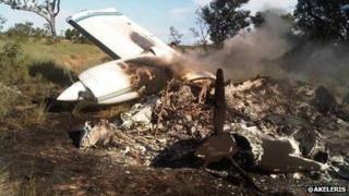 Disabled plane in Venezuela