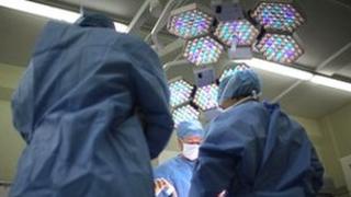 Inside an operating theatre