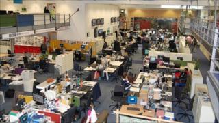 Inside the newsroom at BBC Birmingham
