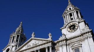 Clock tower at St Paul's Cathedral