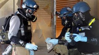 Chemical weapons inspectors in Syria