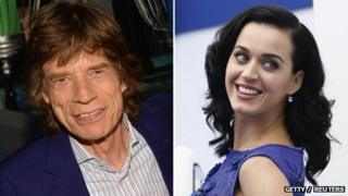 Mick Jagger and Katy Perry composite