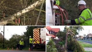 Storm damage cause power outage