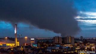 Scrapyard fire in Dagenham