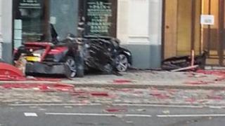 Car crash in Ludgate Hill