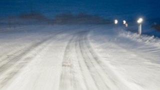 Snow on road