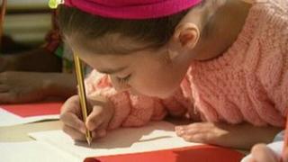 Child writing