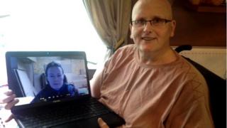 Paul Mason with laptop