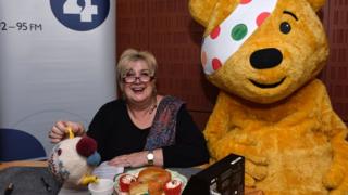 Jenni Murray and Pudsey bear