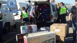 goods seized by Spanish police