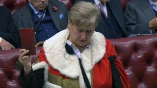 Annabel Goldie is sworn in