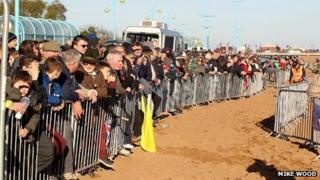 Crowds at Skegness beach race