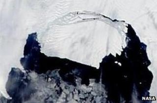 Satellite image of the PIG iceberg (Image: Nasa)