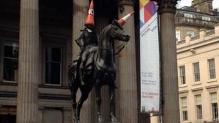 Wellington statue in Glasgow