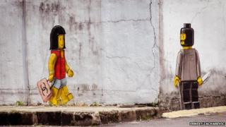 A mural by Ernest Zacharevic in Malaysia