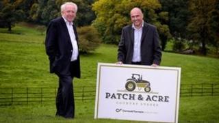 Chris Pomfret, chairman of the Cornwall and Isles of Scilly Local Enterprise Partnership (left) with Simon Birch, chief executive of Cornwall Farmers