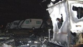 Caravan fire