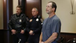 Theodore Wafer was arraigned in 20th District Court in Dearborn Heights, Michigan on 15 November 2013 Friday, Nov. 15, 2013. Wafer faces second-degree murder and manslaughter charges in the death of 19-year-old Renisha McBride. (AP