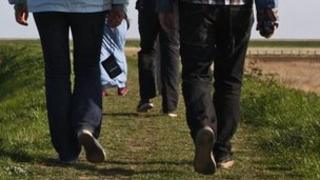 People walking