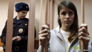 Greenpeace activist Camila Speziale from Argentina in court in St Petersburg, 19 Nov 13