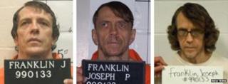 Joseph Paul Franklin in booking photos provided by the Missouri Department of Corrections