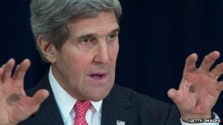 John Kerry speaks at the US State Department in Washington, DC, on November 20.
