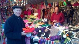 Richard Haass at Belfast's continental market