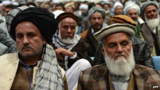 Members of the Afghan loya Jirga