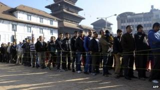 Voters in Nepal (19 November 2013)