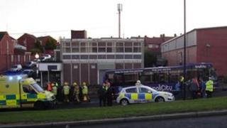 The accident scene