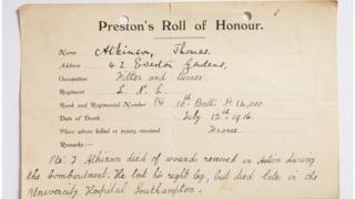 Roll of honour forms