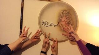 Iranians celebrating results of nuclear negotiations