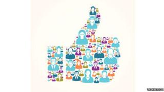 A Facebook-style thumbs up sign
