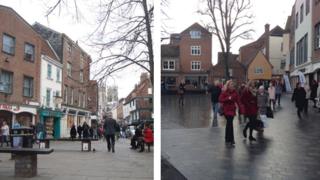 King's Square in York before and after the work