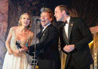 Taylor Swift, Jon Bon Jovi and Prince William