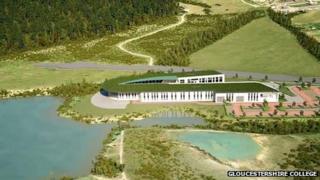 Artist's impression of proposed college site in Cinderford
