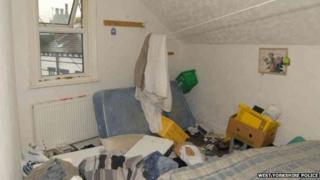 Bedroom in messy conditions