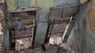 Collapsed house in Havana, Cuba