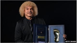 Colombia's former footballer Carlos Valderrama