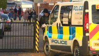 Police at the scene